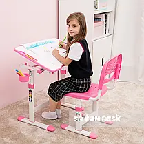 Парта зі стільчиком для дівчинки FunDesk Piccolino II Pink 212116, фото 2