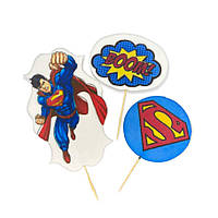 Набір цукрових прикрас Супергерої "Супермен 2D"