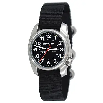 Чоловічий годинник Bertucci 10004 A-1S FIELD™ - BLACK DIAL, BLACK NYLON BAND