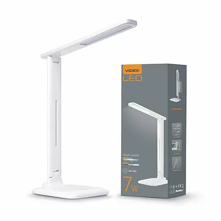 Настільна LED лампа Videx 7W 3000-5500K VL-TF02W, фото 1