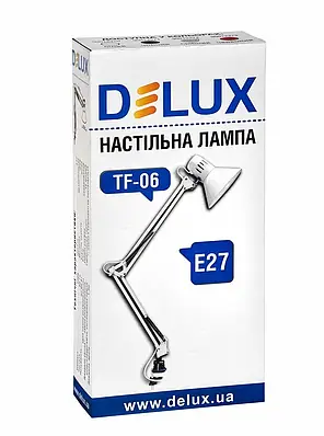 Настільна лампа DELUX TF-06 E27 Сріблястий 90012372, фото 4