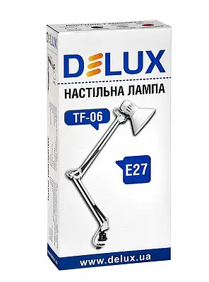 Настільна лампа DELUX TF-06 E27 чорна 90012371, фото 3