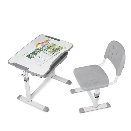 Зростаюча дитяча парта зі стільчиком Cubby Sorpresa Grey 222045, фото 2
