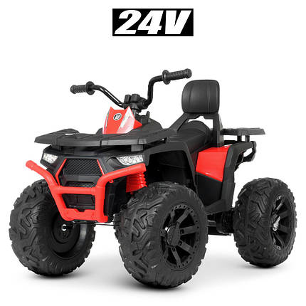 Дитячий електромобіль квадроцикл M 4624EBLR-2-3(24V) 2 акумулятори 12V4 Червоний, фото 1