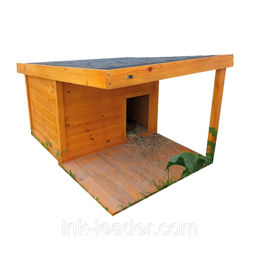 Купить Деревянная будка для собаки "Азель" с навесом (100*150*80 см ...