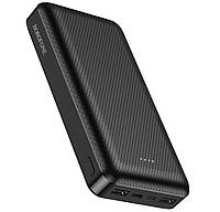 УМБ портативное зарядное Power Bank BOROFONE Minimalist BJ3A 20000 mAh 2USB, Type-C, 2A, черное