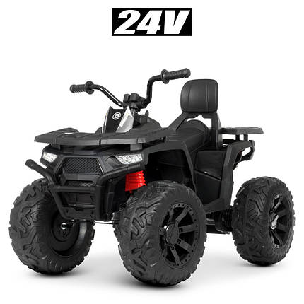 Дитячий електромобіль квадроцикл M 4624EBLR-2(24V) 2 акумулятори 12V4 Чорний, фото 1