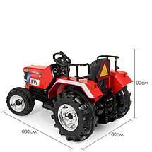 Дитячий електромобіль Трактор Bambi M 4187LR-3 одномісний Червоний, фото 5