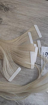 Волосся накладне на плоских стрічках, пасма волосся 65 см, тон 60, блонд (KG-4922)