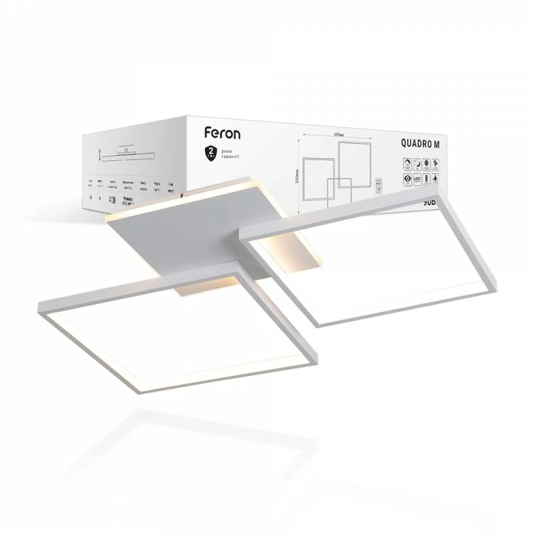 LED світильник Feron QUADRO M AL6300 90W 4100Lm 2700-6500К білий (40239) 7503
