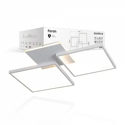 LED світильник Feron QUADRO M AL6300 90W 4100Lm 2700-6500К білий (40239) 7503, фото 1