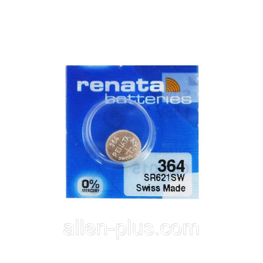 Батарейка RENATA 364 (SR621SW, SR621, SR60), оксид срібла