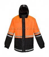 Куртка дорожника утепленная Сигнал-1 оранжевая, с свтелоотражающими лентами
