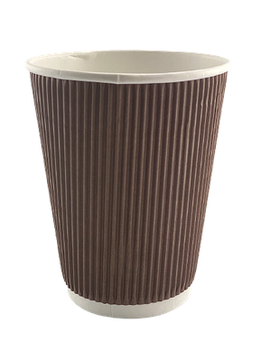 Гофра стакан коричневий 350мл (30шт)