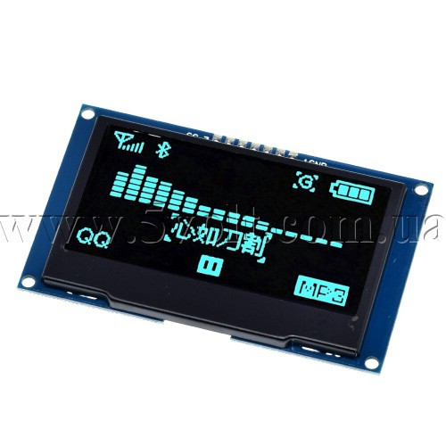 Дисплей OLED 2.42 синій драйвер SSD1309 інтерфейс SPI, фото 1