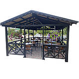 Дерев'яна альтанка 4 на 6 м, розбірна (на 20-24 осіб) "Флоренція", фото 3