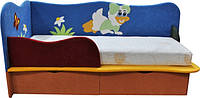 Детская кроватка с матрасом с ящиками Пони 4 для девочек ТМ Ribeka
