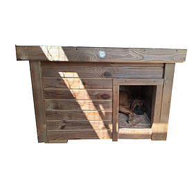 Дерев'яна будка "Лора" для середніх порід собак (100*75*75 см) - утеплена