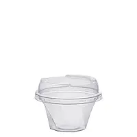 Стакани десертні пластикові під плоску кришку 130 мл (уп.50 шт) без кришки
