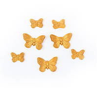 Набір цукрових прикрас "Метелики преміум золоті" (7 шт)