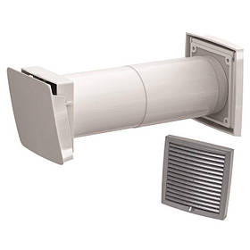 Провітрювач стіновий WIVE 100, термостат, фільтр повітря, поглинач шуму, Finland Чорний RAL9005