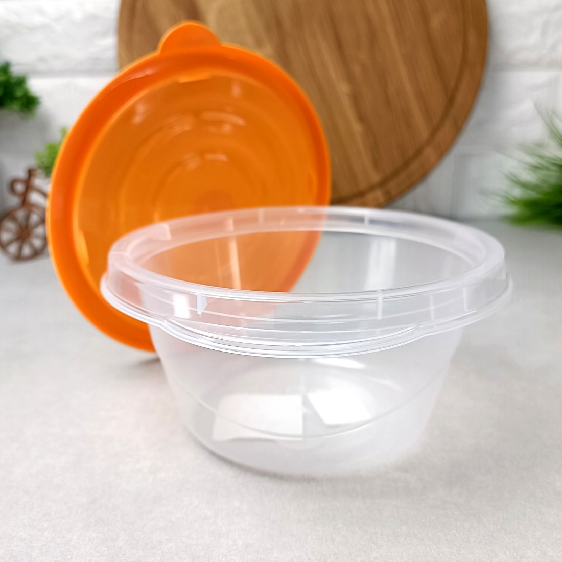 Круглий пластиковий контейнер 0.44 Омега КЗХП Алеана, фото 1