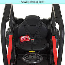 Дитячий електромобіль Джип JS370EBLR-3(24V) з дахом та музикою EVA/USB/MP3 Червоний, фото 6