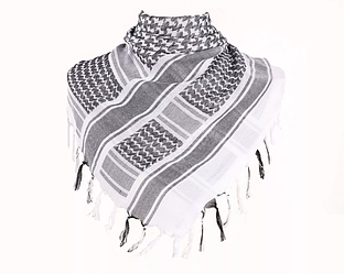 Хустка шарф арафатка, шемаг, куфія 110см - Black/White