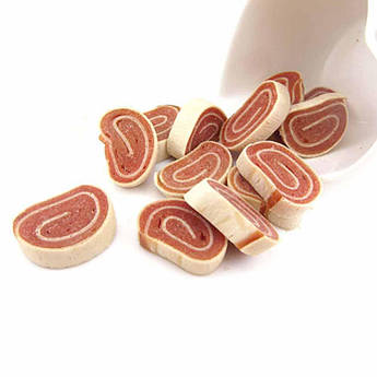 Ласощі "Селянські Смаколики" для собак,роли з куркою та тріскою, 500г