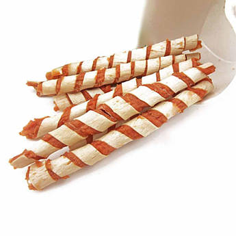 Ласощі  для собак рулет з куркою та тріскою "Селянські Смаколики" 500г