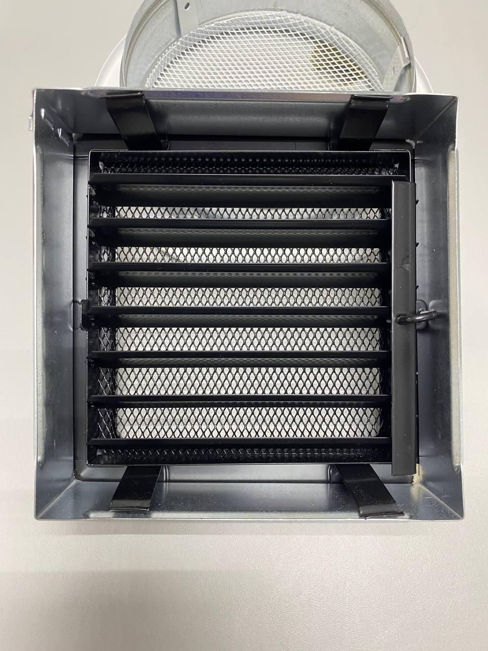 Вентиляционная решетка для камина Kratki 17CX 17х17 черная из жалюзи ...