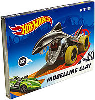 Пластилін "Kite" Hot Wheels 12 кольор. 240гр воск. №HW22-1086(48)