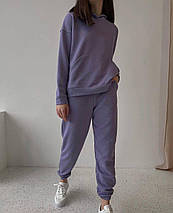 Костюм жіночий базовий вільний з кофтою та спортивними штанами оверсайз норма та батал, фото 3