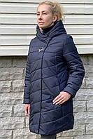 Весенне-осенняя куртка АМАНДА прямого кроя Большие размеры 50,52,54,56,58,60 56
