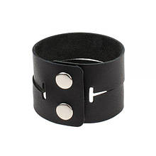 Наручники з натуральної шкіри Slash Miracles, Smooth Black M