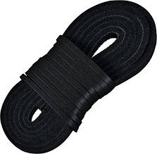 Чорні шкіряні шнурки 140 см