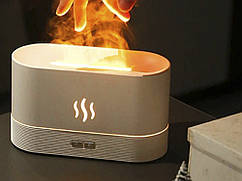 Зволожувач повітря Kinscoter з ефектом полум'я 7 кольорів  Білий Pro