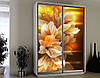 Наклейка на шафу-купе 220 х 60 см на 2 двері Квіти у вогні (БП_а_fl11364), фото 6