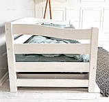 Ліжко AFINA  з шухлядами 160*80 см (бук), пофарбоване в білий колір, фото 5