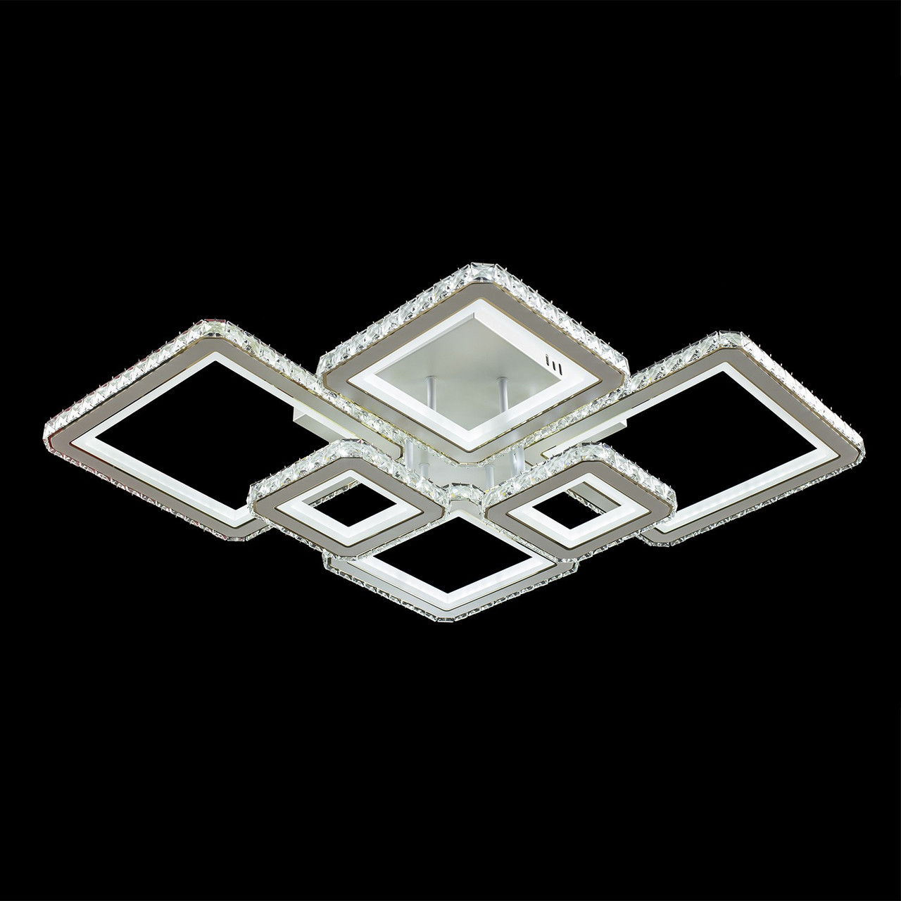 Люстра стельова світлодіодна біла кришталь 292 Вт