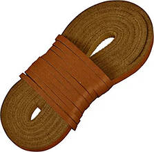 Світло-коричневі шкіряні шнурки 140 см