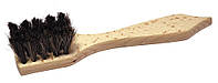 Щетка для обуви MASTERTOOL с ручкой 170 мм конский волос деревянная 14-6379