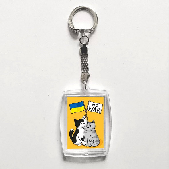 Акриловий брелок патріотичний "Українські котики"