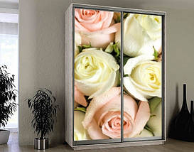 Наклейка на шафу-купе 220 х 60 см на 2  двері букет нареченої (БП_а_fl11507), фото 3