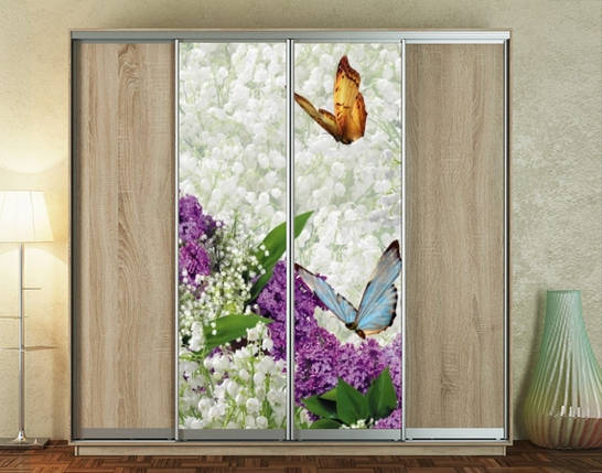 Наклейка на шафу-купе 220 х 60 см на 2 двері Весна (БП_а_fl11864), фото 1