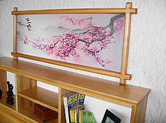 Картина настінна в дерев'яній рамці "Вітка Сакури", фото 3
