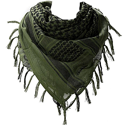 Хустка шарф арафатка, шемаг, куфія 110см - Black/Green