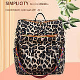 Жіноча сумка, жіночий рюкзак із леопардовим принтом, фото 7