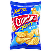 Чіпси рифлені Crunchips X-Cut смачні та ароматні зі смаком солі 140г TM Lorenz Польща