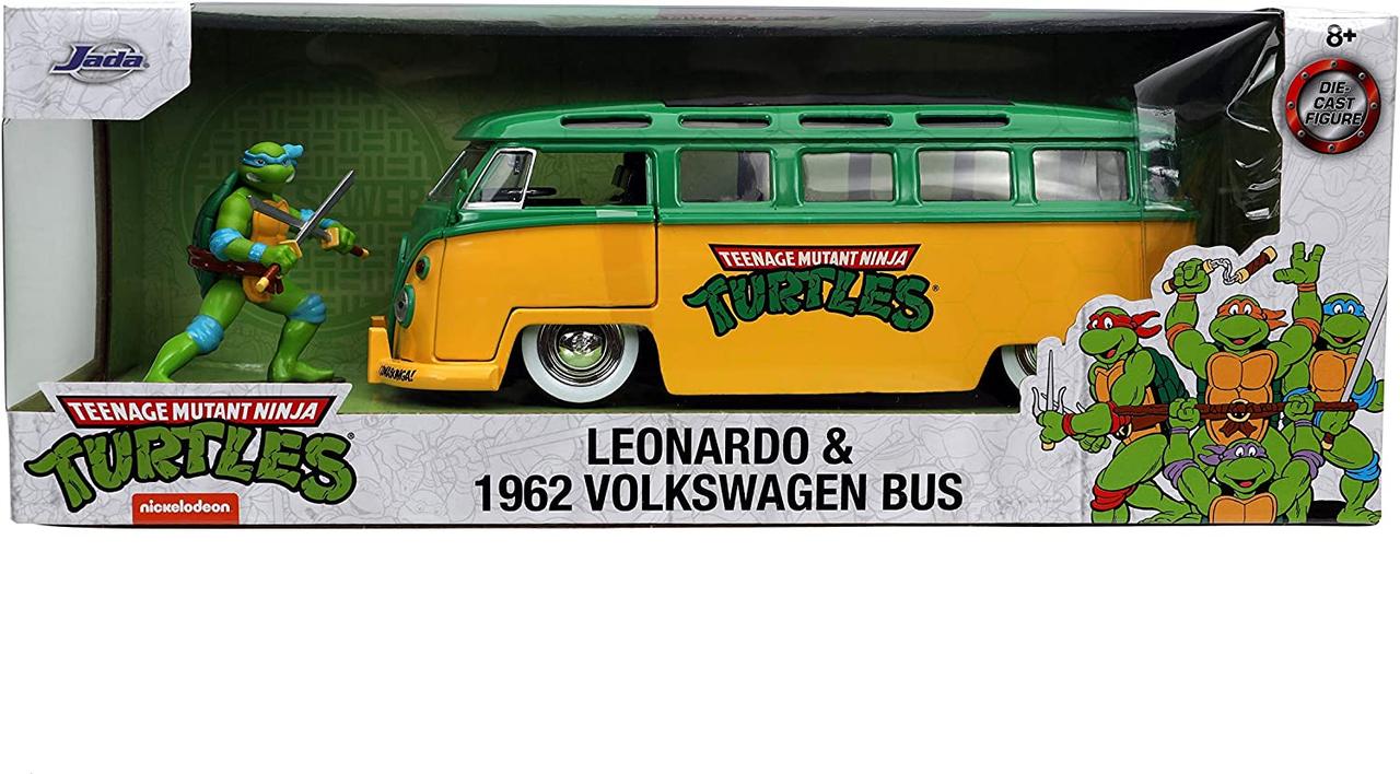 Черепашки Ніндзя Леонардо та автобус Фольксваген 1962 Jada TMNT Leonardo and 1962 Volkswagen Bus